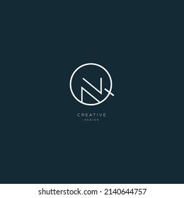 Monogram premium icon design letter QN