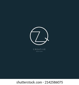 Monogram premium icon design letter QZ
