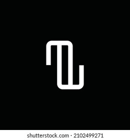 Monograma y letra inicial profesional Diseño del logotipo WM MW sobre fondo negro