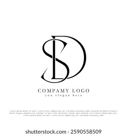 Monogram And Professional SD, DS Letter Logo Design