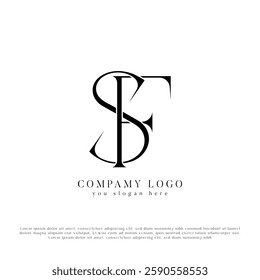 Monogram And Professional SF, FS Letter Logo Design