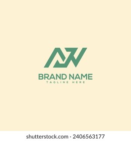 Monogram Professional einzigartiges AW WA Logo Design Template. Initials Business-Logo.