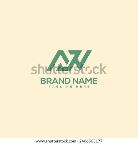 Monogram professional unique letter AW WA logo design template. Initials Business logo.