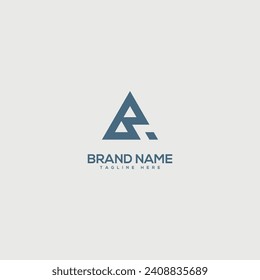 Monogram professional unique letter BA AB logo design template. Initials Business logo.