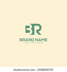 Monograma profesional de letra única BR RB patrón de diseño de logotipo. Logo de Inicials Business.