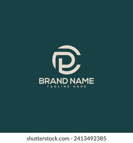 Monogram Professional einzigartiger Buchstabe CP PC Logo Design Template. Initials Business-Logo.