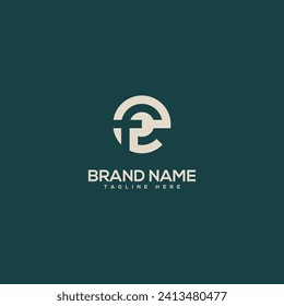 Monogram professional unique letter EF FE logo design template. Initials Business logo.