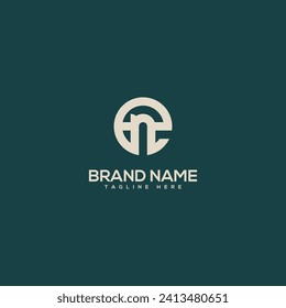 Monogram Professional einzigartiger Buchstabe EN NE Logo Design Template. Initials Business-Logo.