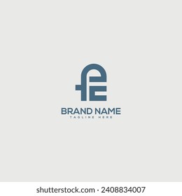 Monogram professional unique letter FE EF logo design template. Initials Business logo.