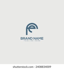 Monogram professional unique letter FE EF logo design template. Initials Business logo.