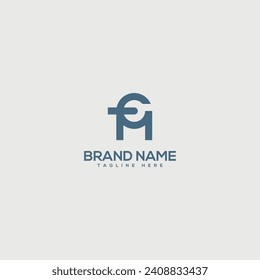 Monogram professional unique letter FM MF logo design template. Initials Business logo.