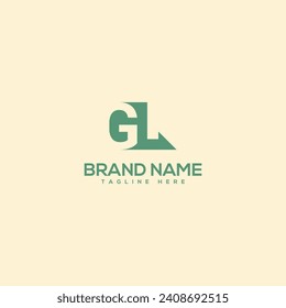 Monogram professional unique letter GL LG logo design template. Initials Business logo.