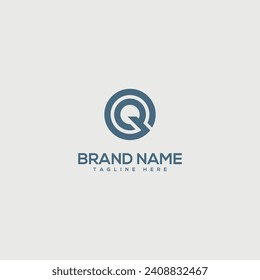 Monograma profesional de letra única GQ QG plantilla de diseño de logotipo. Logo de Inicials Business.