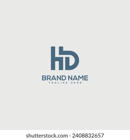 Monogram Professional einzigartiger Brief HB BH Logo Design Template. Initials Business-Logo.