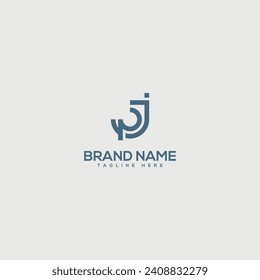 Monogram Professional einzigartiger Brief JP PJ Logo Design Template. Initials Business-Logo.