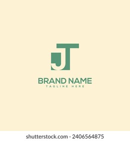 Monogram professional unique letter JT TJ logo design template. Initials Business logo.