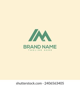 Monogram Professional einzigartiger Buchstabe AM MA Logo Design Template. Initials Business-Logo.