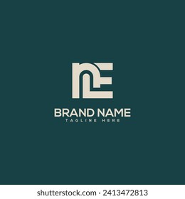 Monogram Professional einzigartiger Buchstabe NE EN Logo Design Template. Initials Business-Logo.