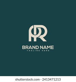 Monograma profesional de letra única PR PR plantilla de diseño de logotipo. Logo de Inicials Business.