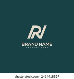 Monograma profesional de letra única RN NR plantilla de diseño de logotipo. Logo de Inicials Business.