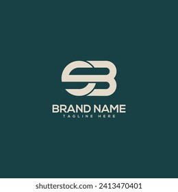 Monogram professional unique letter SB BS logo design template. Initials Business logo.