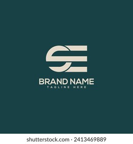 Monogram professional unique letter SE ES logo design template. Initials Business logo.