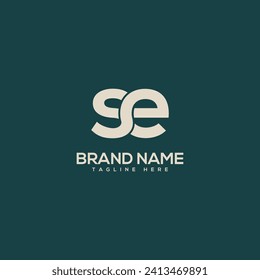 Monogram professional unique letter SE ES logo design template. Initials Business logo.