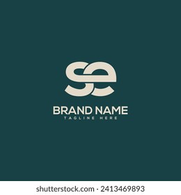 Monogram professional unique letter SE ES logo design template. Initials Business logo.