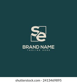 Monogram professional unique letter SE ES logo design template. Initials Business logo.