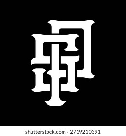 Monograma PS ou SP Logo Design com estilo Interlock no clássico Vintage vibrante, pode ser aplicado a logotipos, designs de roupas, visuais de mídia social, materiais impressos e vários fins de marca digital.