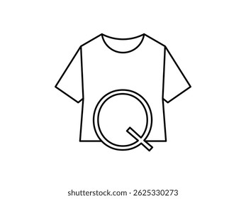 monograma Q camiseta símbolo ícone design vetor isolado fundo transparente