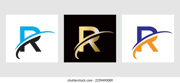 Monogram R Letter Logotype Symbol. Letter R Logo Design Template