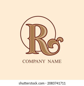 logotipo monograma R, letras, logotipo del tipo de letra