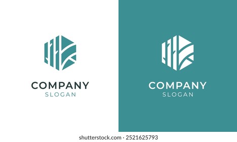 Monogram R logo nature, forest, leaf, bamboo. Revitalize logo vector