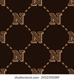 monogram repeat pattern illustration vector design