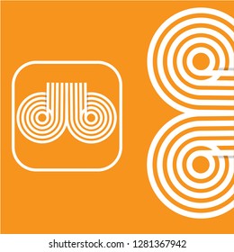 monogram rounded logo abstract line art