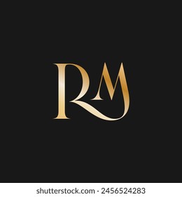 Monogram royal style letter R and M suitable for estate company logo