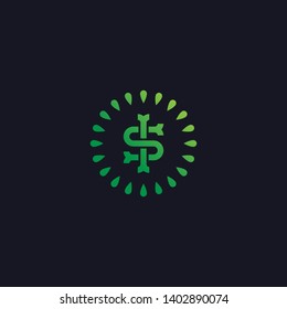 Monogram S I icon logo