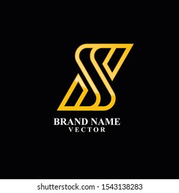 Monogram S Letter Logo Design Vector
