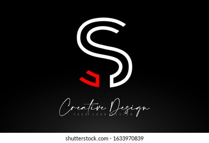 Monogram S Letter Logo design with Creative Lines Icon Design Vector Illustration. 