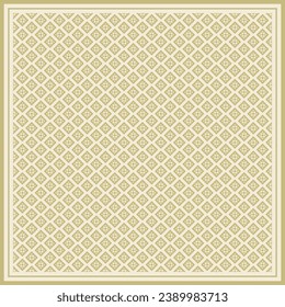 Monogram scarf pattern with ornament motif
