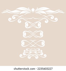 Monogram set. Beautiful frame. Greeting card.
Monogram pattern. drawing, for wallpaper, textile.