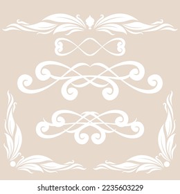 Monogram set. Beautiful frame. Greeting card.
Monogram pattern. drawing, for wallpaper, textile.
