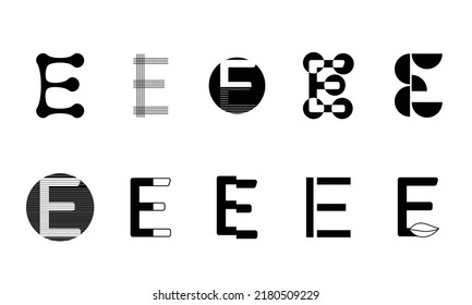 Monogram Set Logos Letter E Collection Stock Vector (Royalty Free ...