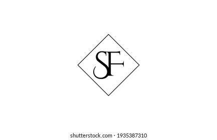 Monogram SF  initial letters logo template