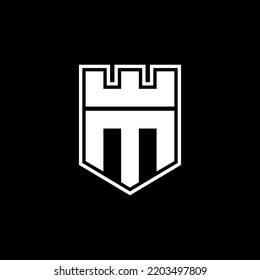 Monogram Shield MW, WM, ME, And EM Logo Design Luxury