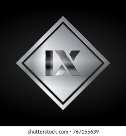 Monogram, Silver Logo, Metal Logo, Luxury, Elegant, Abstract, square