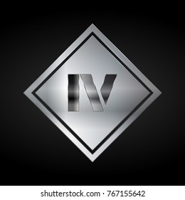 Monogram, Silver Logo, Metal Logo, Luxury, Elegant, Abstract, square