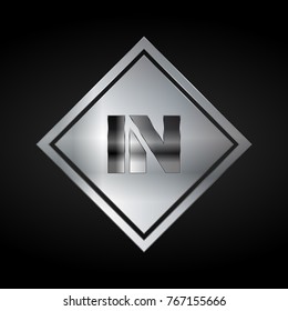 Monogram, Silver Logo, Metal Logo, Luxury, Elegant, Abstract, square