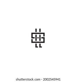diseño del logotipo de la letra sl de monograma 